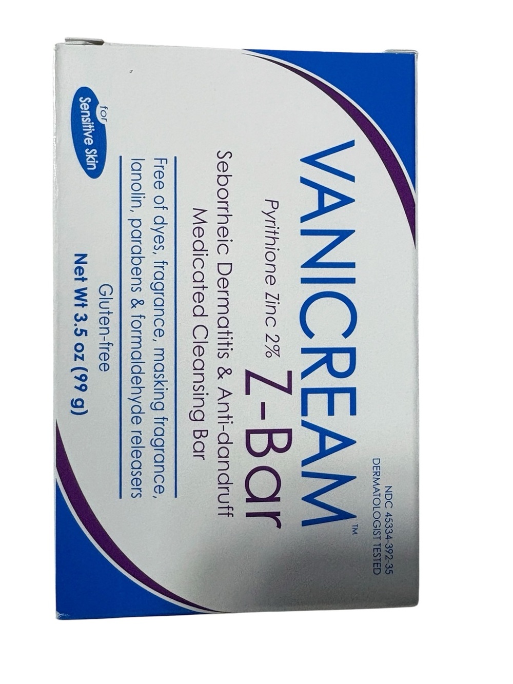 Z-Bar Medicated Cleansing Bar for Sensitive Skin - White